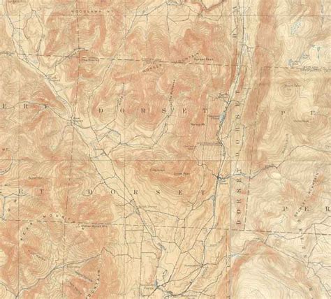 Dorset Vt 1897 1900 Usgs Old Topo Map Town Composite Bennington Co