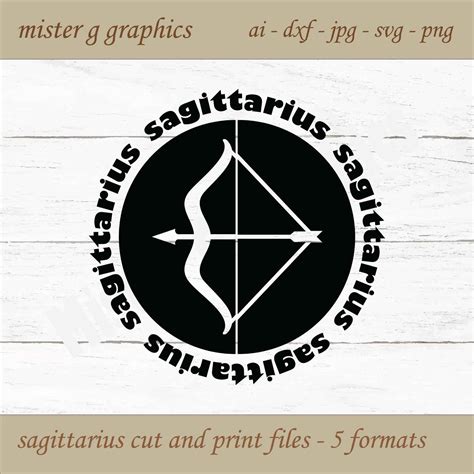 Sagittarius Svg Zodiac Svg Cut File Silhouette Cricut 5 Etsy