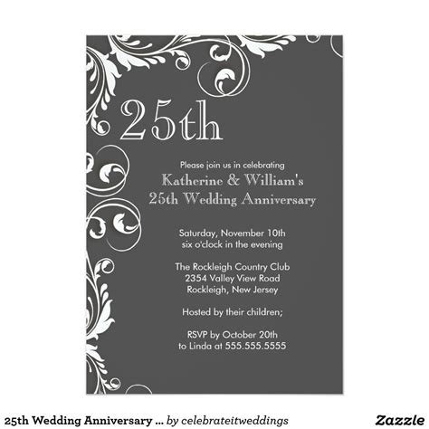 Create Your Own Invitation Zazzle Anniversary Party Invitations