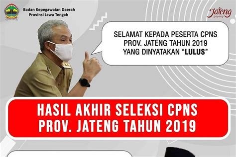 Foto Ini Link Pengumuman Hasil Seleksi Cpns 2019 Pemprov Jateng