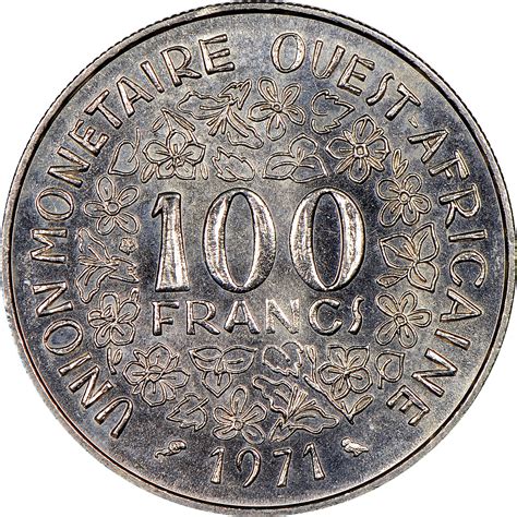 West African States 100 Francs Km 4 Prices And Values Ngc