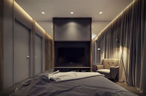 Mirrored Wall In Small Bedroom Interior Design Ideas