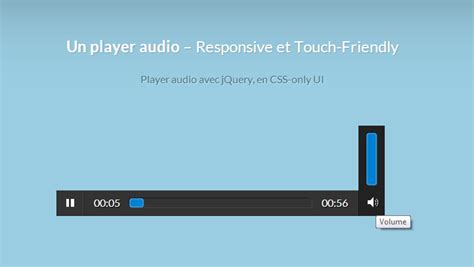 Un Player Audio Responsive Et Touch Friendly