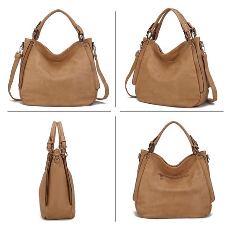 AG00448 Large Nude Hobo Bag