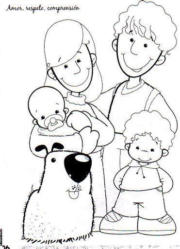 Un paseo en familia en el día de las familias. Dibujos del Día de la Familia para imprimir y pintar ...
