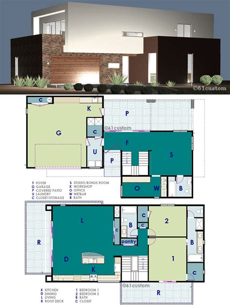 Modern House Plans Blueprints