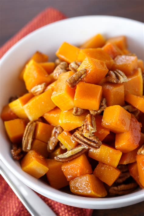Roasted Butternut Squash With Pecan Maple Glaze Fork In The Kitchen