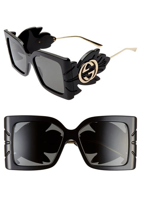 gucci 56mm square sunglasses nordstrom