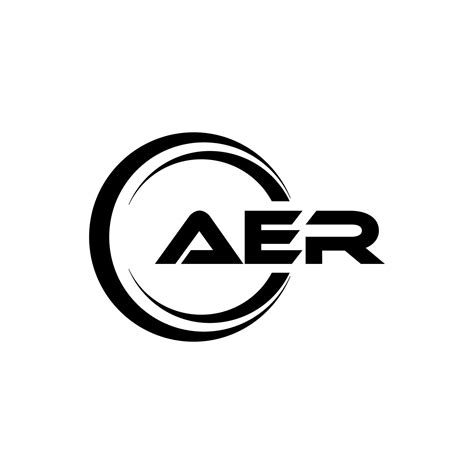 Aer Letra Logo Diseño En Ilustración Vector Logo Caligrafía Diseños