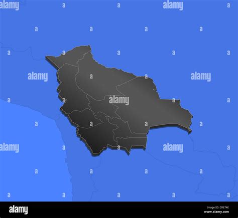 Political Map Of Bolivia With The Several Departments Stock Photo Alamy