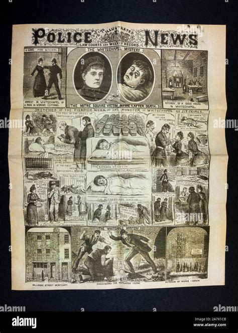 Jack The Ripper Era Newspaper Replica Illustrated Police News Front