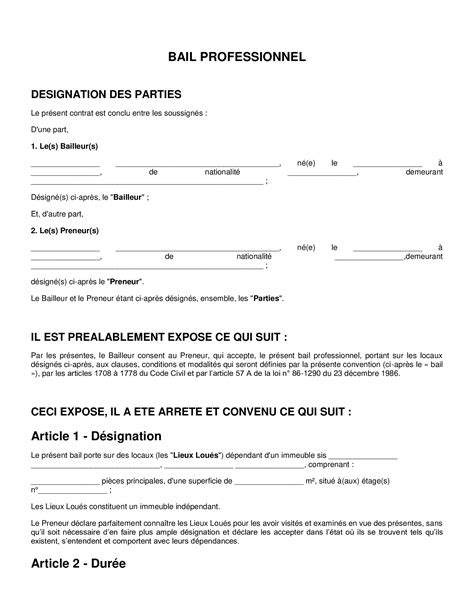 Exemple Contrat De Bail Maison Ventana Blog