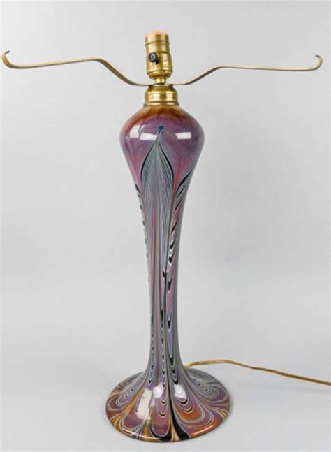 Sold At Auction Joseph Clearman Hand Blown Art Glass Table Lamp