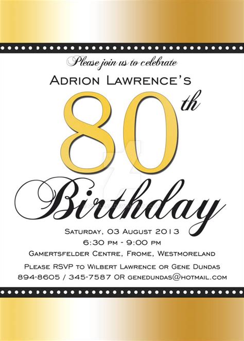 80th Birthday Invitation 12 Examples Format Pdf Examples