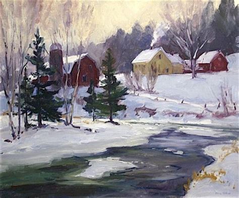 Eric Tobin Landscape Painting Vermont Farm On The River Item 1398311
