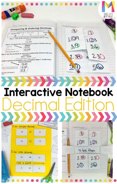 Interactive Notebook Decimal Edition Interactive Notebooks Math