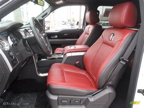 Limited Unique Red Leather Interior 2013 Ford F150 Limited Supercrew