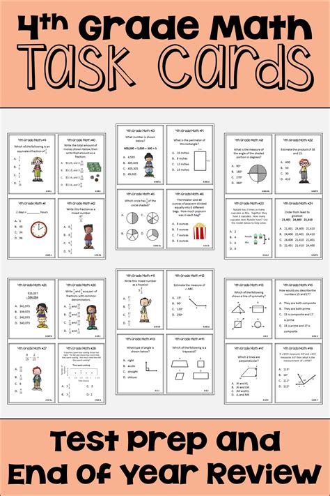 These 4th Grade Math Task Cards Are Fun For Students And Great For