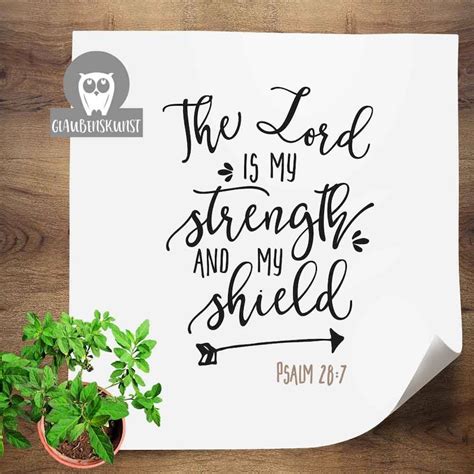 The Lord Is My Strength And My Shield Svg Bible Verse Cricut Etsy