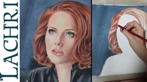 Dopamine Girl A Color Pencil Draw Of Scarlett Johansson Naked Sitting