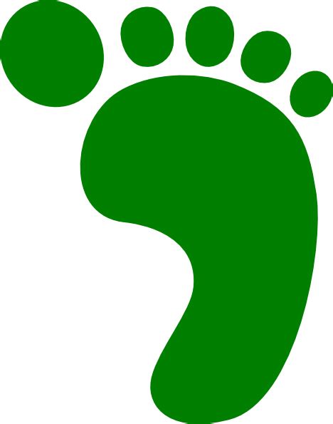 Green Foot Clip Art At Vector Clip Art Online Royalty Free