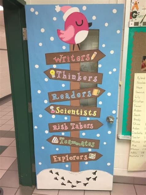 45 amazing ideas for winter and holiday classroom doors