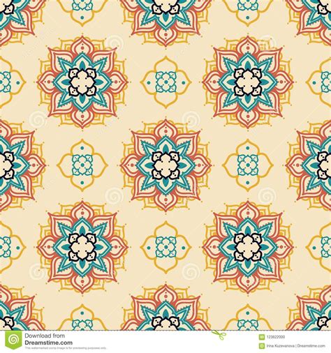 Seamless Pattern With Madala Ornament Stock Vector Illustration Of Gypsy China 123622000
