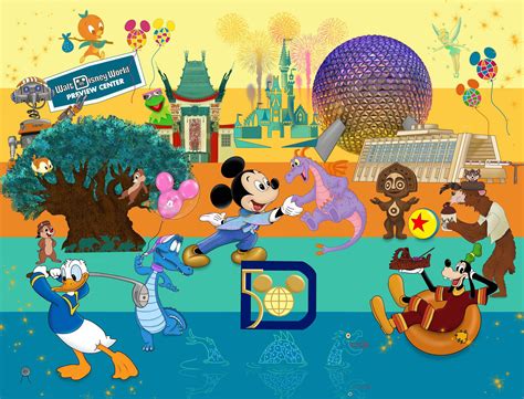 Walt Disney World 50th Anniversary Commemoration Print W Etsy