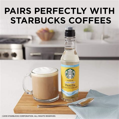 Starbucks Naturally Flavored Coffee Syrup Sugar Free Vanilla Pack Of