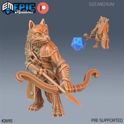 Descargar Fox Folk Tribe Archer Feline Humanoid Catfolk Warrior
