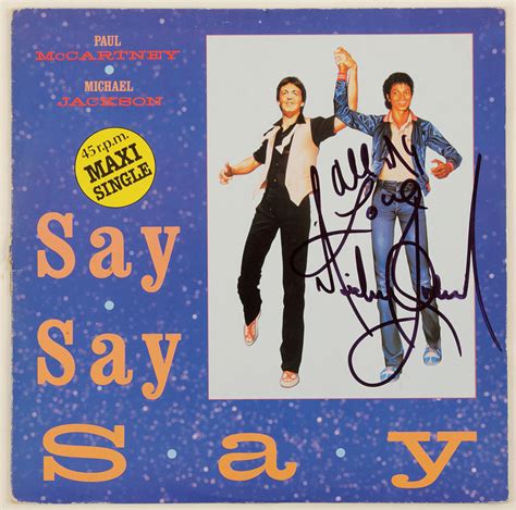 Lot Detail Michael Jackson Signed Say Say Say Maxi Single Cover