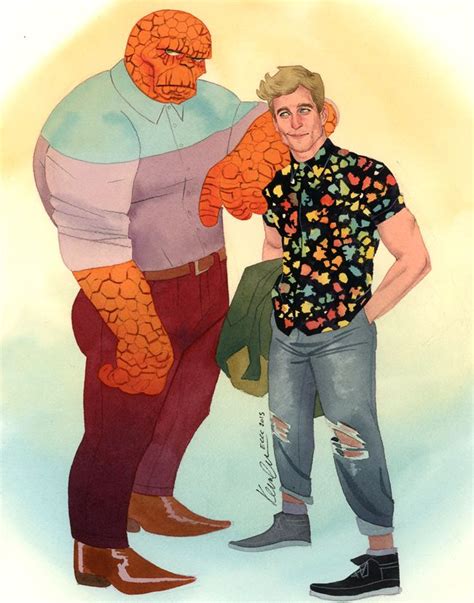 Ben Grimm And Johnny Storm By Kevin Wada Marvel Comics Superheroes