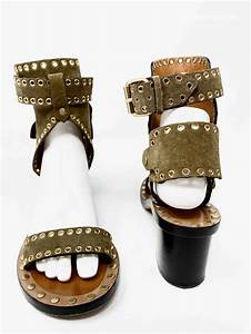  Marant Shoe Size 40 9 5 Olive Rivets Sandals In 2022 
