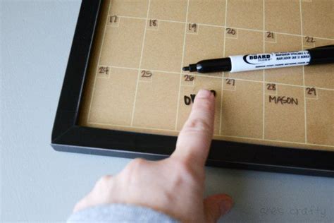 Shes Crafty Diy Dry Erase Calendar