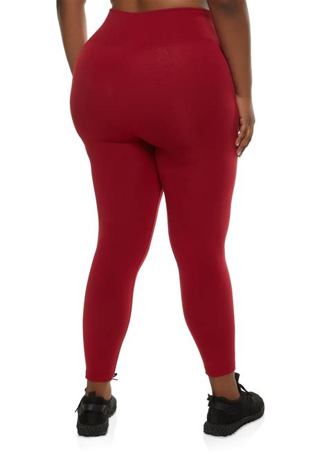 Plus Size High Waisted Fleece Lined Leggings