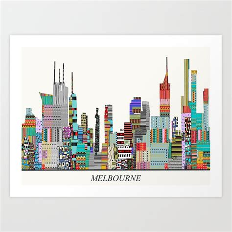 Melbourne Art Print By Bribuckley Society6