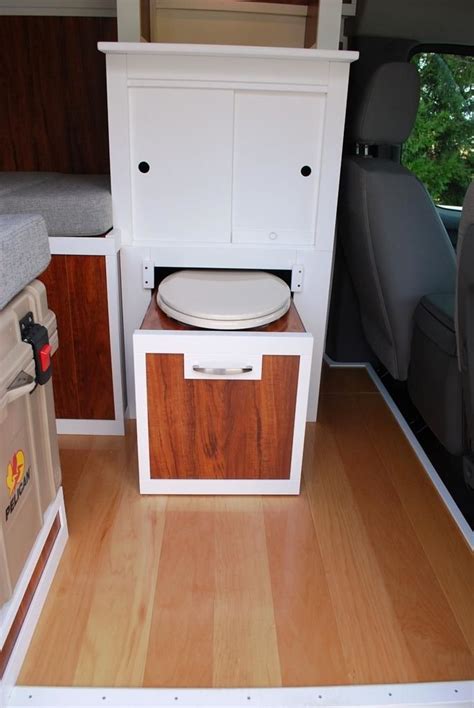 Clever Portapotty Just Pulls Out From The Cabinetry Cargo Trailer