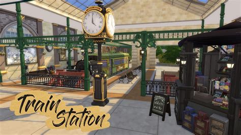 Train Station No Cc Sims 4 Speed Build Youtube
