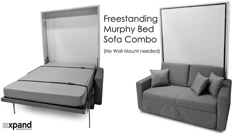 Murphy bed with shelves and sofa in 2 color options murphy bed is one of the most popular type of transforming furniture. Murphy Bed Sofa Combo Murphysofa Clean Queen Wall Bed Sofa ...