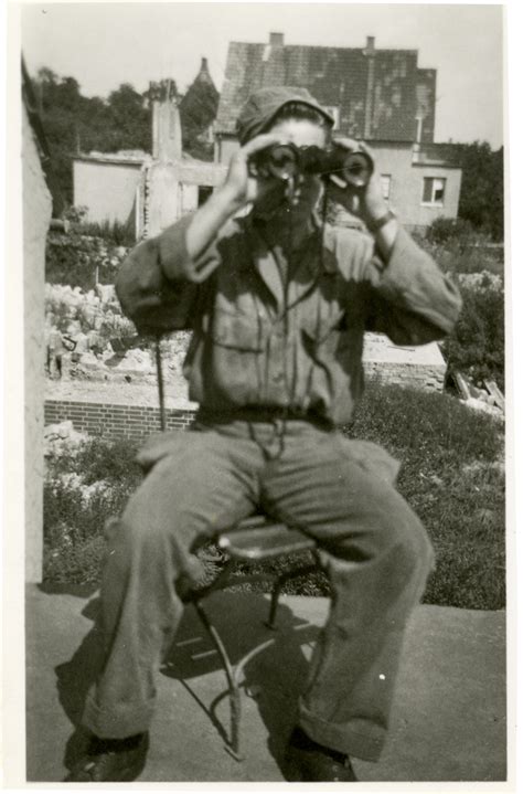U S Soldier With Binoculars In Postwar Germany The Digital Collections Of The National Wwii
