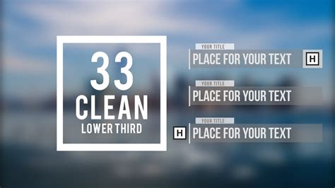 Download over 7 free premiere pro templates! Adobe After Effects - 33 Clean Lower Third |FREE TEMPLATE ...