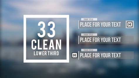 They add a stylish new look to everything that you're presenting and you can use it on anything from slideshows to tv or internet. Adobe After Effects - 33 Clean Lower Third |FREE TEMPLATE ...