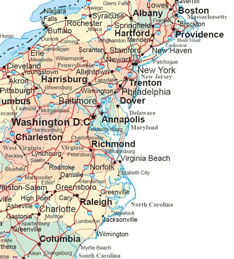 Mid Atlantic States And Capitals