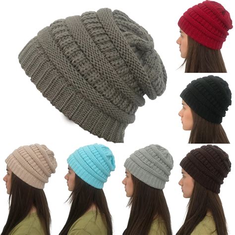 2019 Winter Beanie Womens Knit Hat Women Winter Knitted Wool Cap