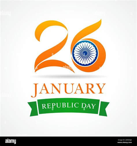 Happy Republic Day Greeting Icon 26th January Republic Day Of India