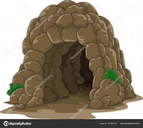 Cartoon Cave Isolated On White Background Stock Vector Image By