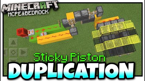 Minecraft Piston Duplication Machine Glitch Tutorial Mcpe Xbox