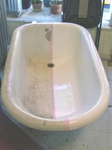 After knowing how to refinish old cast iron bathtub, you can start to apply the steps in your old cast. Clawfoot Bathtub refinishing hints...Oh Dennis...I have a ...