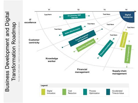 Business Development And Digital Transformation Roadmap Powerpoint