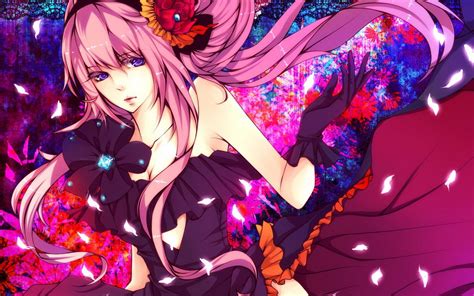 Vocaloid Dress Megurine Luka Long Hair Pink Hair Anime